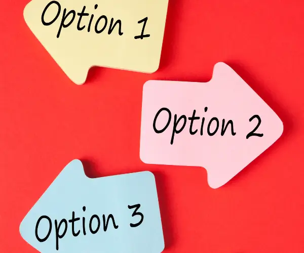 Trois options illustrant la construction d’une réponse personnalisée