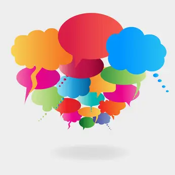 Bulles de discussion représentant les échanges informels